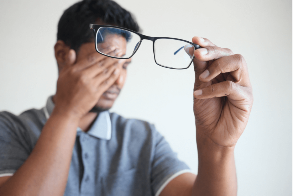 In hypotension, temporary vision disturbances can occur.