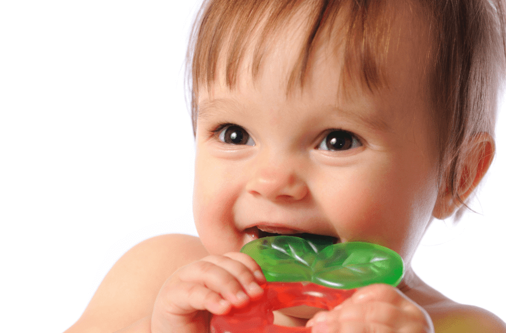 Some parents prefer homeopathic teething gels (made from Chamomilla), while others prefer pellets.