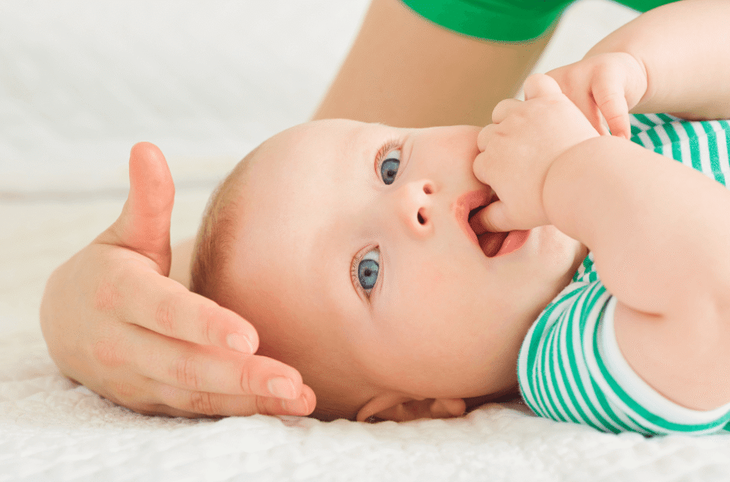 Babies who are teething will want to be held close. Hugs and kisses are more valuable than ever!